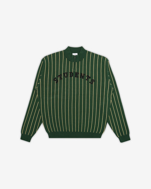 Students Golf Atwater Knit Q-Zip Sweater - Pine front