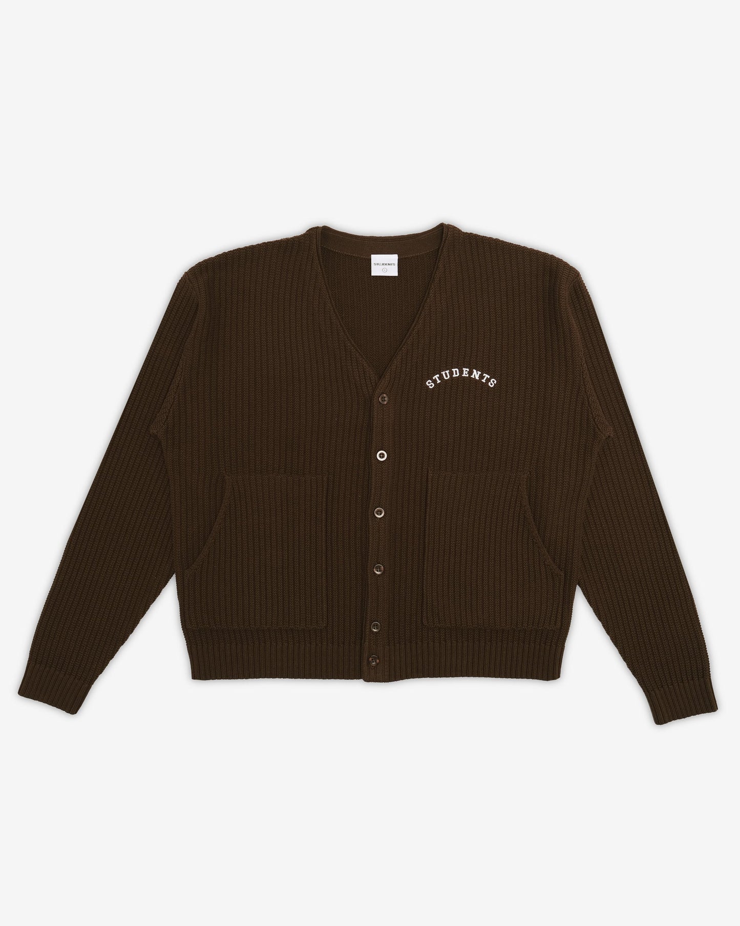 Students Golf Locke Cardigan Sweater - Brown front