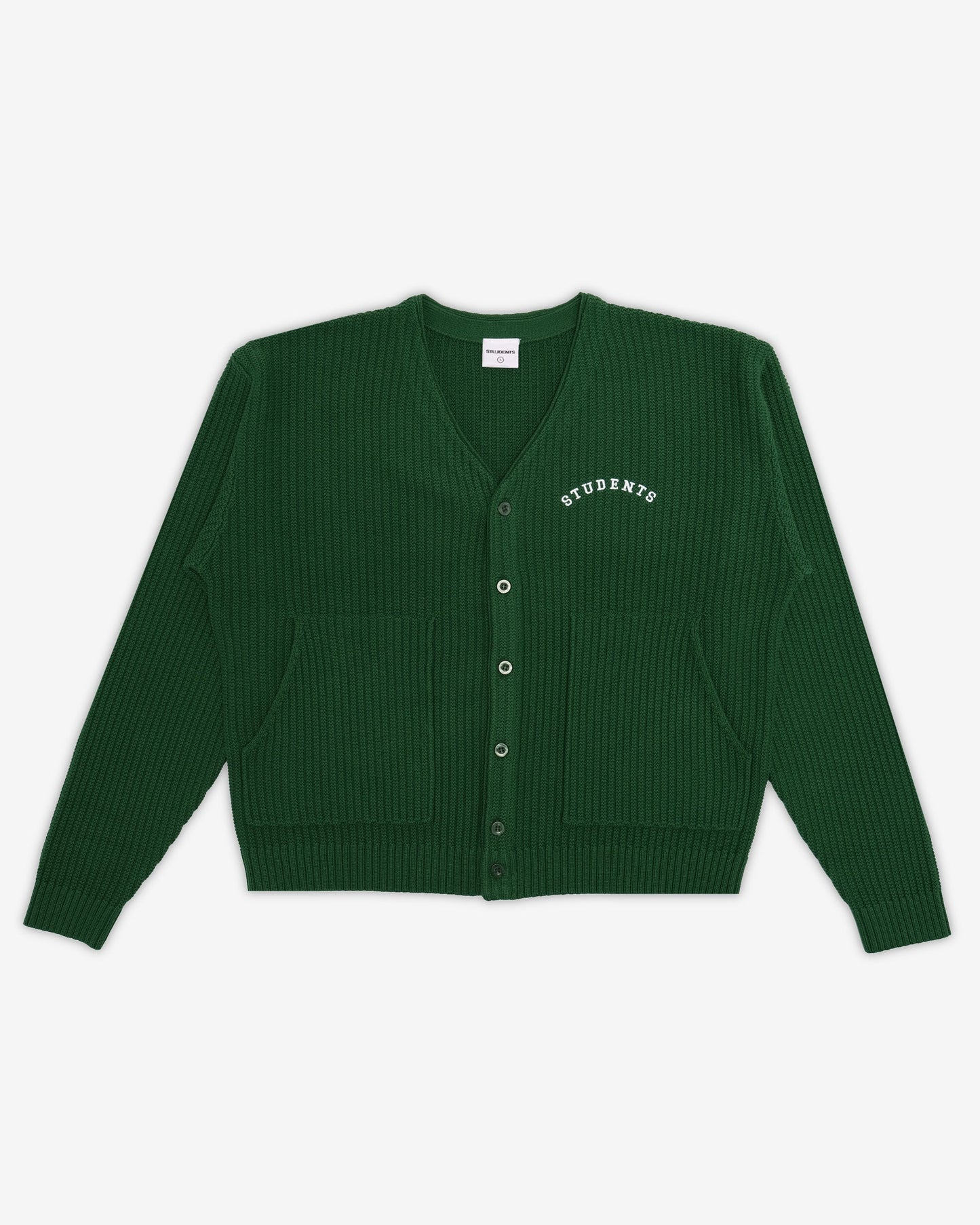 Students Golf Locke Cardigan Sweater - Pine front