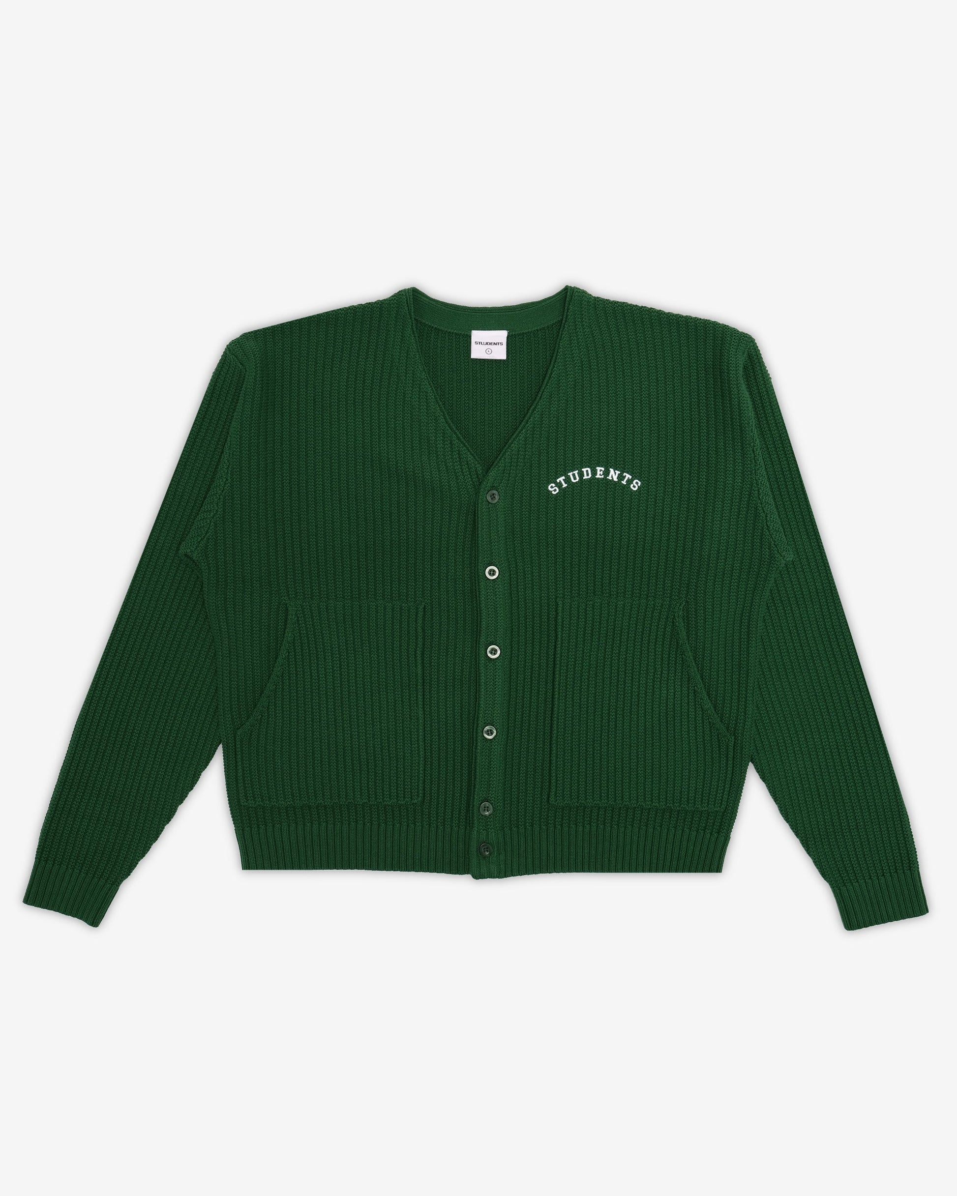 Students Golf Locke Cardigan Sweater - Pine front