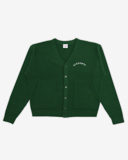 Students Golf Locke Cardigan Sweater - Pine front
