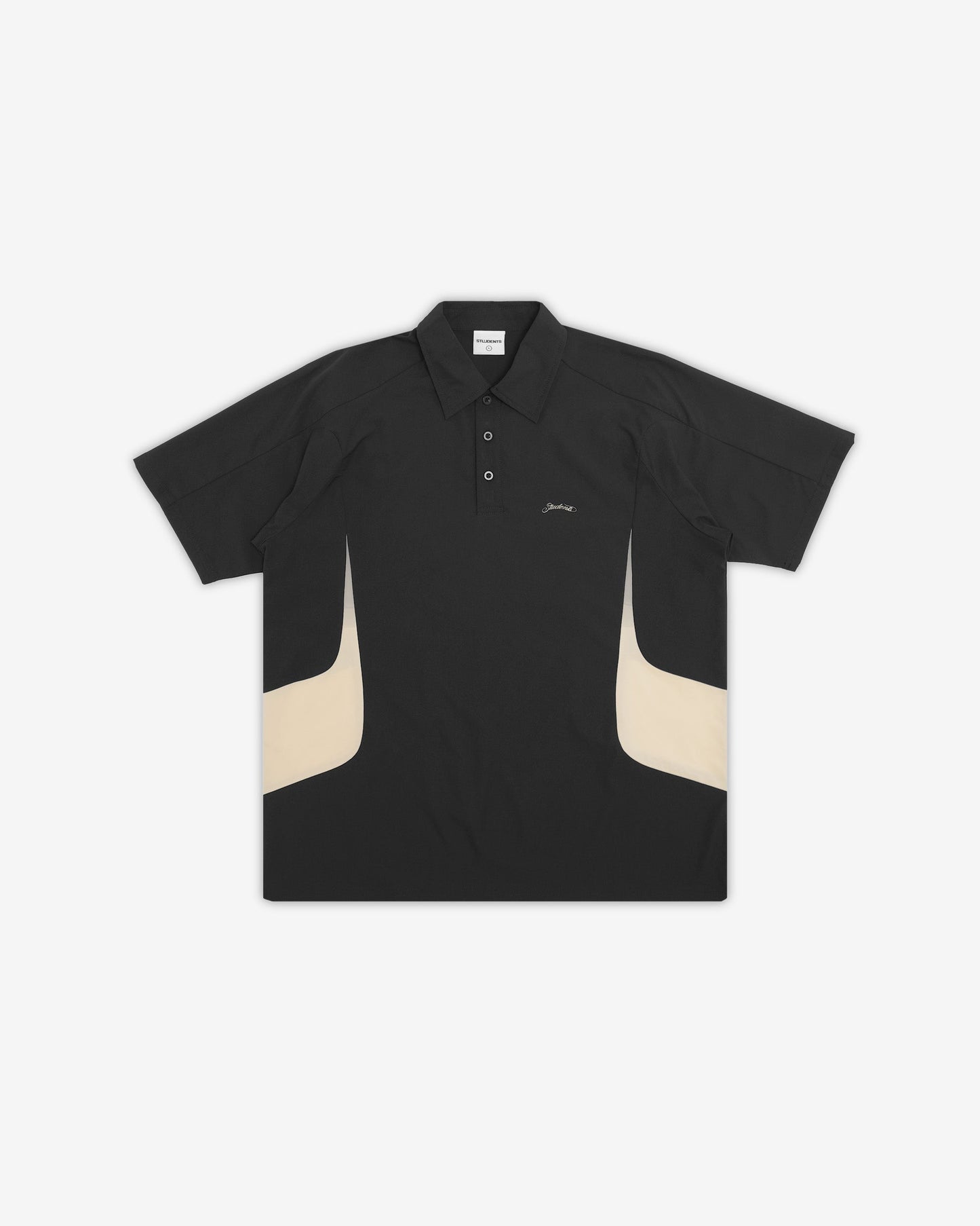 Students Golf Newport S/S Polo Shirt - Black front