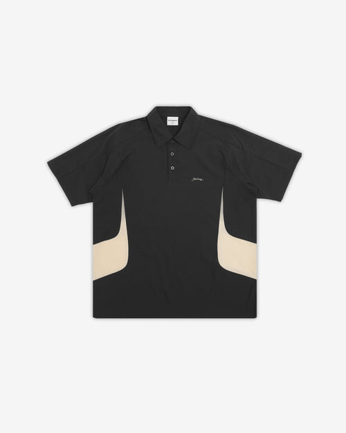 Students Golf Newport S/S Polo Shirt - Black front