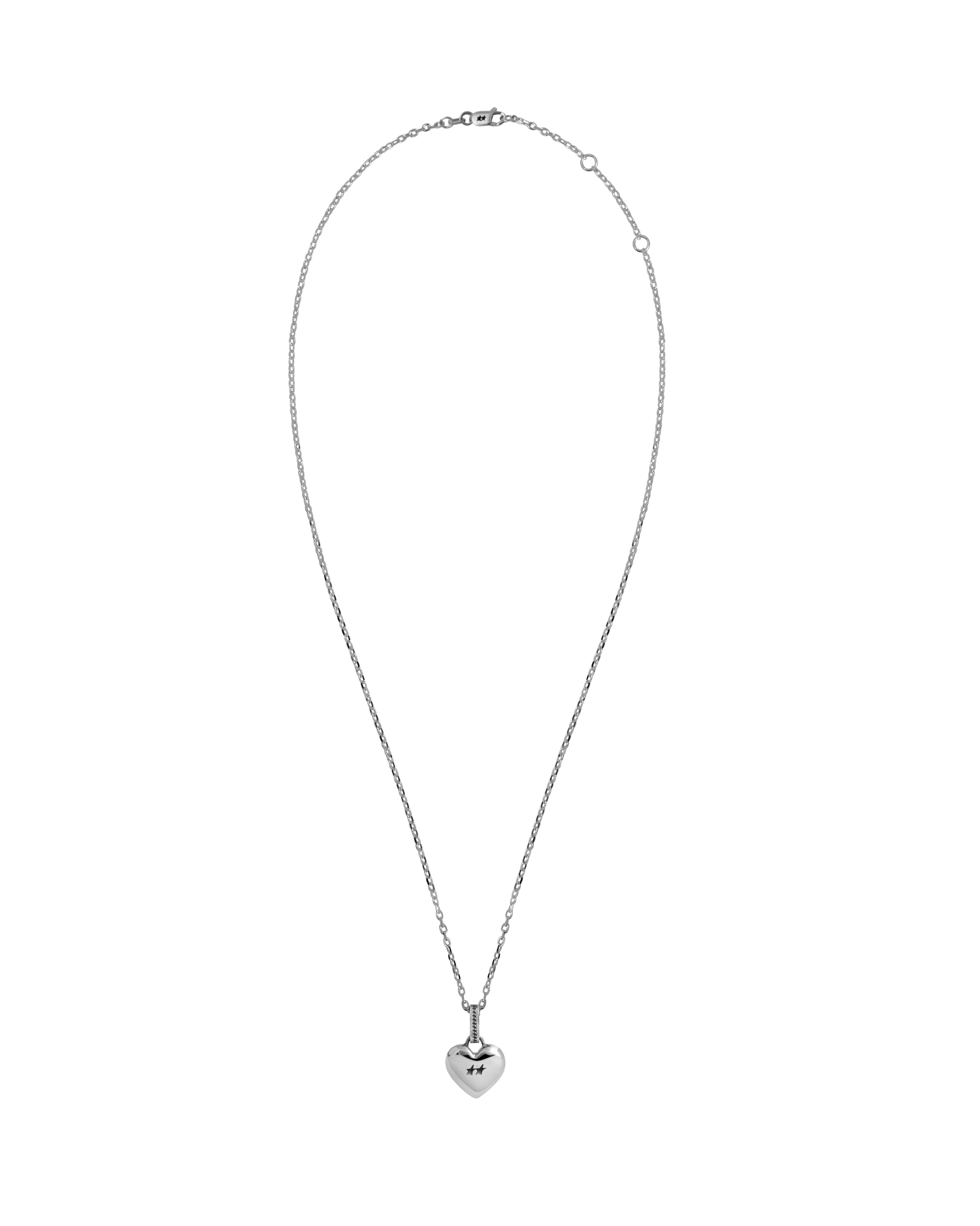 TwoJeys Heart Necklace — Silver