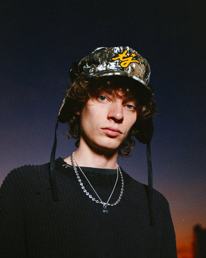 TwoJeys TJ Initials Camo Earflap