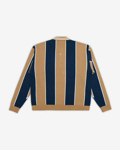 Students Golf Visalia Knit LS Polo Sweater - Midnight back